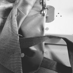 Close-up of woman holding umbrella