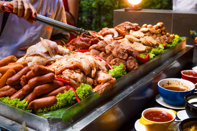 Close-up of street food