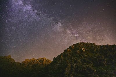 Low angle view of starry sky