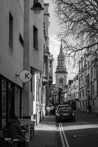 Cars on street in city