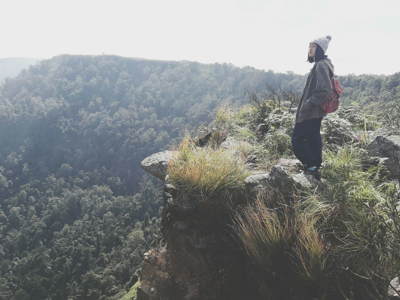 one person, nature, one woman only, real people, beauty in nature, outdoors, landscape, adults only, only women, mountain, day, adult, people, tree, freshness, sky