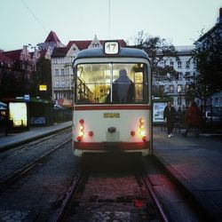 Train on railroad track