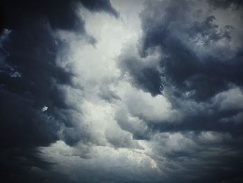 Low angle view of cloudy sky