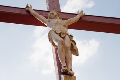 Low angle view of statue