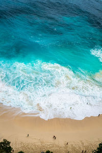 High angle view of beach