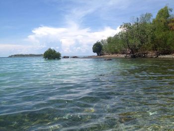 View of calm sea against sky