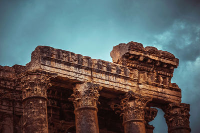 Low angle view of historical building against sky