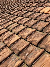Full frame shot of roof tiles