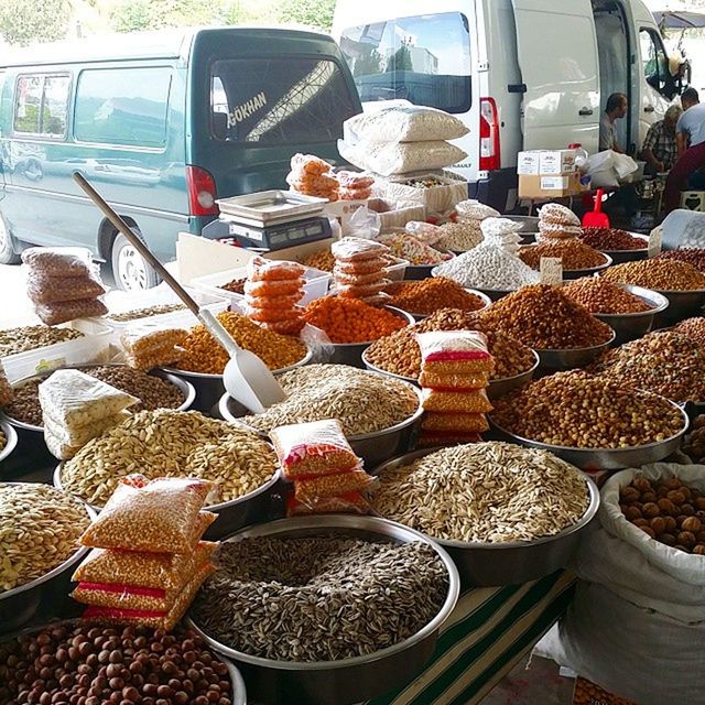 large group of objects, abundance, for sale, retail, variation, market, market stall, food and drink, food, freshness, choice, stack, day, fruit, outdoors, arrangement, small business, incidental people, selling, transportation