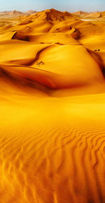Scenic view of sand dune in desert