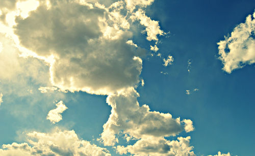 Low angle view of clouds in sky