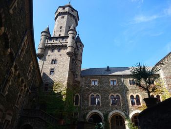 Low angle view of historic building against sky