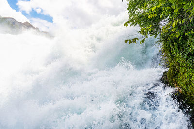 Scenic view of waterfall