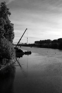 Scenic view of river against sky