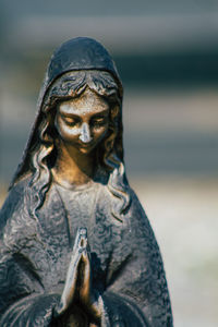 Close-up of old statue