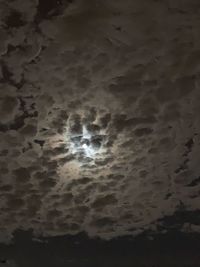 Low angle view of moon in sky