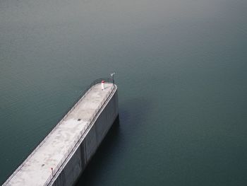 High angle view of water reservoir