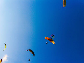 Low angle view of kite flying in sky