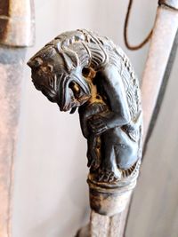 Close-up of old sculpture