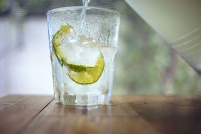 Close-up of drink on table