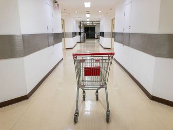 Empty corridor in building