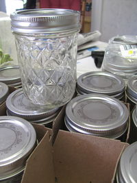 Close-up of food on table