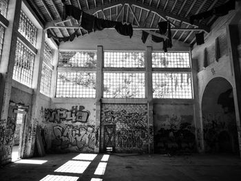 Interior of abandoned building