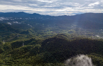 Aerial view of landscape against sky