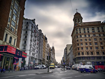 View of clock tower in city