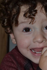 Close-up portrait of cute boy