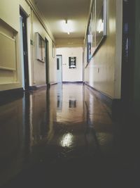 Empty corridor of building