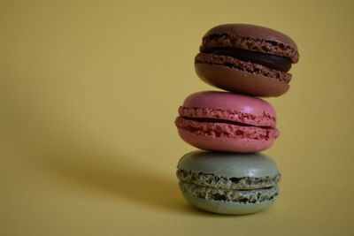 Close-up of macaroons