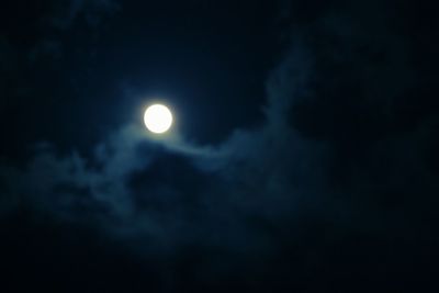 Low angle view of moon at night