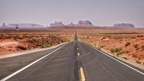 Road passing through a desert