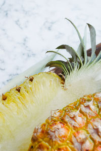 High angle view of fruit salad in plate