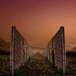 Scenic view of orange sky during sunset