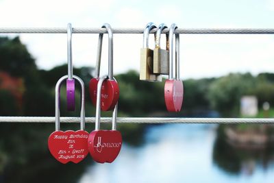 Close-up of padlock
