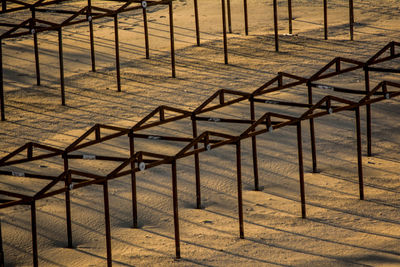 High angle view of empty playground