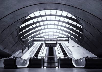 Escalators at subway station
