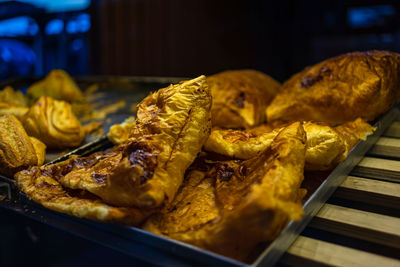 Close-up of meat on barbecue grill