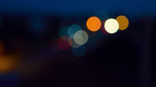 Defocused lights at night