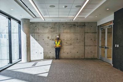 Man working in building
