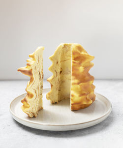 Close-up of dessert in plate on table
