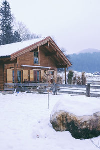 Scenic view of snow covered landscape