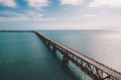 Pier over sea against sky