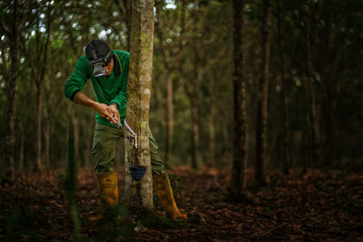 Harvesting rubbers