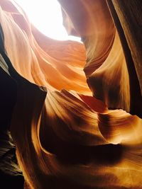 Low angle view of rock formation