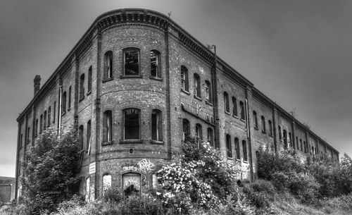 Low angle view of built structure against sky