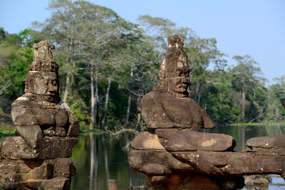 Old statues at ankor wat