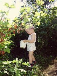 Full length of girl on tree